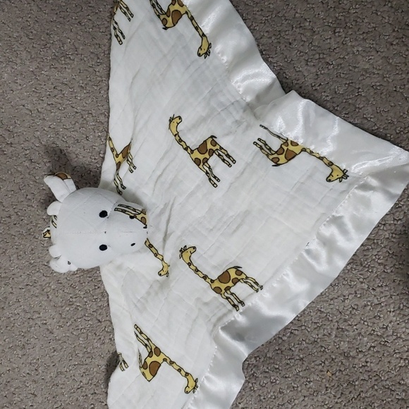Aden + Anais Giraffe Lovey Security Blanket Musy Mate White Yellow Jungle Jam - Picture 8 of 8